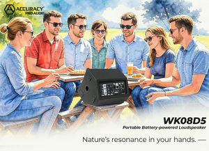Altavoces Coaxiales Accuracy Pro Audio WK08D5 Primer Lote, 200W, <span class=keywords><strong>8</strong></span> Pulgadas, Sistema <span class=keywords><strong>de</strong></span> Altavoces Portátiles Activos para Fiestas al Aire Libre con Bluetooth - Product Image 4