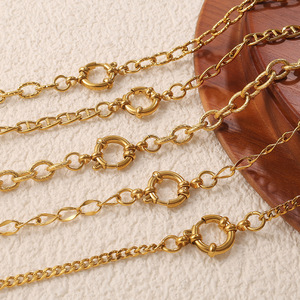Collares de Moda con Cadenas, Chapados en Oro, con Perlas de Agua Dulce y Circonitas, Varios Estilos, Accesorios de Joyería para Mujer, Regalo - Product Image 3