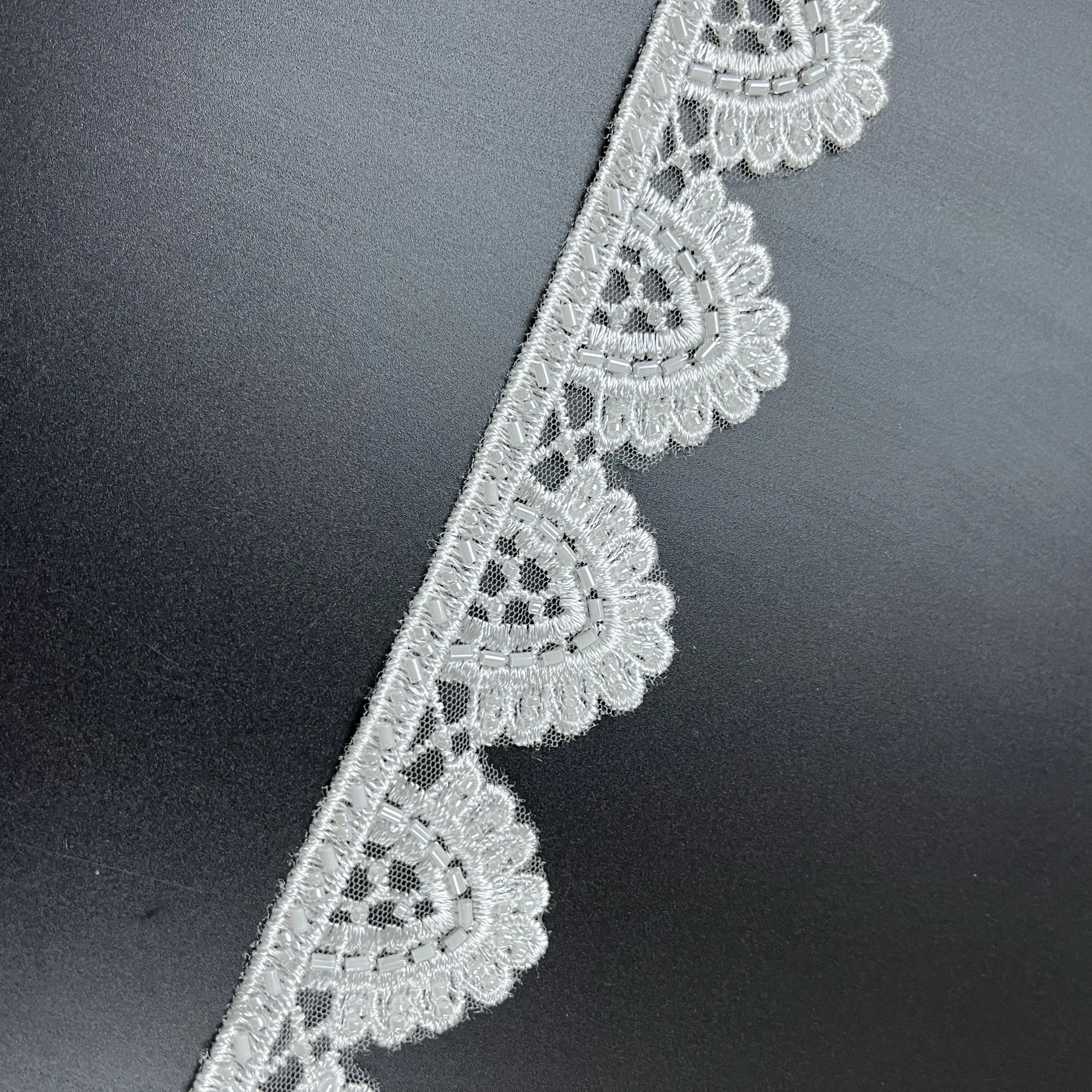exquisite lace trimming with stones
