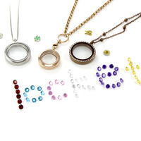 Pendentif Médaillon Flottant en Acier Inoxydable de Haute Qualité avec Fenêtre en Verre Rond pour Mémoire, Collier Médaillon