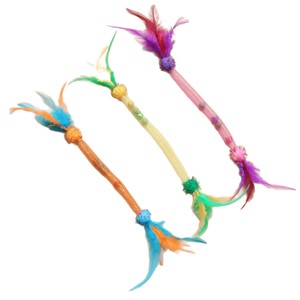 Elastic Cat Teaser Stick With Feathers And Catnip For Play And Chew Toys - Product Image 4