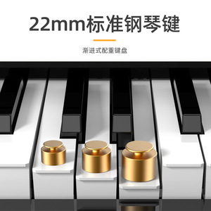 Piano numérique à 88 touches lestées avec clavier en bois à design rabattable, pour usage domestique, piano électrique - Product Image 3