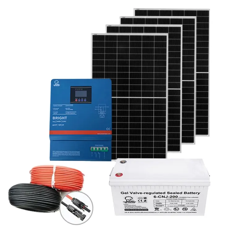 BR SOLAR 5kw System Off Grid 5KW HYBRID PV SYSTEM mit Solarmodulen der Mono-Serie