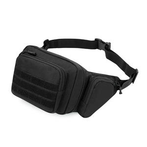 Stock entrenamiento Fitness gimnasio al aire libre portátil Molle <span class=keywords><strong>Admin</strong></span> Molle sistema Fanny Packs logotipo personalizado cintura negro táctico bolso de hombro - Product Image 4