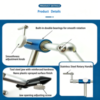 360 °   Étau de montage rotatif pour la fabrication de mouches et kit d'outils, étau d'établi en acier inoxydable pour la création de leurres et de mouches à truite DIY