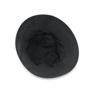 قبعة دلو بنمط أوراق النخيل باللون العنابي، قماش ساتان بوليستر، طباعة رقمية متدرجة، قبعة صيد للحماية من الشمس - Product Image 4