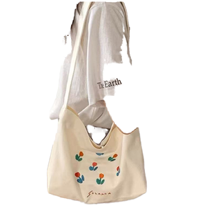 Wholesale Embroidery Eco-Friendly Recycled <b>Small</b> Shoulder Handle Canvas Custom Logo Printed Multi-Use Shopping Tote <b>Bag</b> - Product Image 1