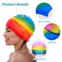 Bonnets de bain en silicone unisexes pour adultes, imperméables, bonnets de bain pour adultes, élastomères, pour cheveux longs et courts