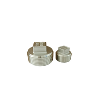 Raccords de tuyauterie en acier inoxydable de moulage de précision SS304 SS316 150LB bouchon carré avec extrémité filetée BSP NPT