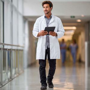 Blouse de laboratoire quatre saisons, résistante aux plis, durable, vêtements de protection pour <span class=keywords><strong>institut</strong></span> de <span class=keywords><strong>recherche</strong></span> - Product Image 3