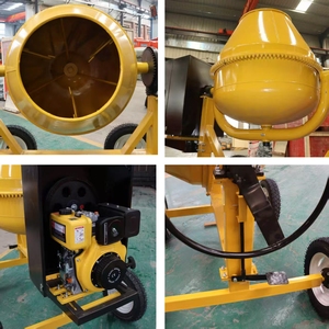 Mini malaxeur vertical à béton forcé, machine portable de mélange de ciment et de mortier avec roues pour chantier de construction - Product Image 4