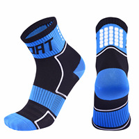 Chaussettes de Sport réfléchissantes pour hommes et femmes, chaussettes de Compression, en coton éponge absorbant, sans couture, soutien d'arc, 8 couleurs