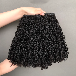 Chưa Qua Chế Biến Đôi Rút Ra Pixie Curl Mở Rộng 100% Tóc Con Người Việt Nam Trinh Nữ Nhân Tóc Sợi Ngang Mở Rộng Tóc Thô Nhà Cung Cấp - Product Image 1