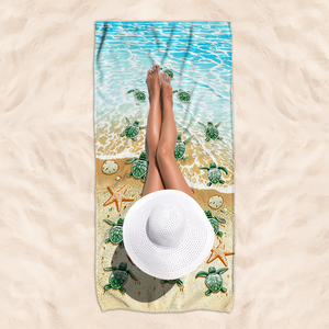 Serviettes <span class=keywords><strong>de</strong></span> bain et <span class=keywords><strong>de</strong></span> <span class=keywords><strong>plage</strong></span> personnalisées en microfibre Terry, imprimé animaux tropicaux, écologiques, antimicrobiennes, sans sable, séchage rapide pour l'été - Product Image 4