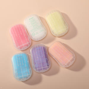 Mini papel de jabón desechable de 50 piezas: Hojas de limpieza de manos portátiles esenciales <span class=keywords><strong>para</strong></span> viajes - Product Image 3