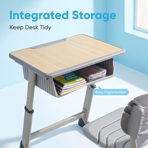 Bureau et chaise d'étude ergonomiques pour étudiants, réglables en hauteur, anti-rayures, pour chambre <span class=keywords><strong>à</strong></span> coucher et coin de travail - Product Image 5