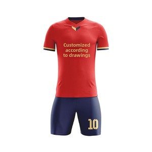 Conjunto de Camisetas de Fútbol Lisas, Diseño Personalizable, Uniformes de Entrenamiento, Camisetas de Partido de Secado Rápido, Compra en Grupo, Pantalones Cortos - Product Image 1