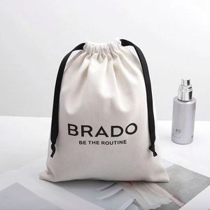 Custom Logo Printed Eco-Friendly <b>Reusable</b> Cotton Linen Drawstring <b>Bag</b> Personalized Small Fabric Shopping <b>Bags</b> - Product Image 5