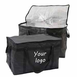 Portable Non Woven Shopping Bag Eco-Friendly Food Cooler Tote Bag Durable Foldable Pizza Thermal Luxury Cooler Bags - Product Image 1
