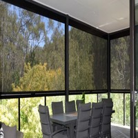 Espace extérieur à prix d'usine avec entraînement intelligent automatique Stores roulants électriques extérieurs à glissière pour une ombre sans effort