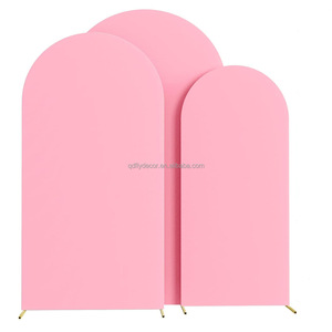 Housse de décoration simple pour arche de mariage, en tissu blanc, pour support arqué tendu, utilisation intérieure et extérieure - Product Image 3