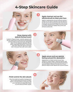 Brosse nettoyante faciale en silicone rechargeable 2 en 1 - Étanche IPX7 Nettoyage en profondeur des pores et élimination des points noirs pour le soin de la peau - Product Image 6