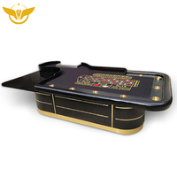 Table de roulette noire YH Disposition de jeu personnalisée Ajoutez votre logo Table de casino pour le jeu de roulette de casino