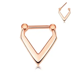Hot Sale 1.2mm*8mm 316L Stainless Steel Custom Copper Nose Rings Gold Nose Ring For Women