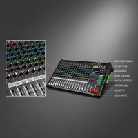 Console de mixage audio professionnelle 16 canaux EX avec 99 effets DSP, contrôleur DJ/console de mixage audio pour concerts sur scène de grande envergure en direct