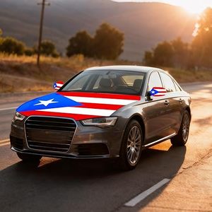 Fundas <span class=keywords><strong>para</strong></span> Capó y Espejos Laterales de Coche con la Bandera de Puerto Rico, Ajuste Universal, Colores Vibrantes, Accesorios Patrióticos <span class=keywords><strong>para</strong></span> Coches - Product Image 2
