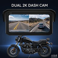 Caméra embarquée pour moto, détection d'angle mort BSD, mise en miroir de l'écran CarPlay, navigation, double 2K, surveillance de la pression des pneus