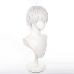 <span class=keywords><strong>Peluca</strong></span> de Cosplay de Nagi Seishiro, Color Blanco Plateado, de Blue Lock, para <span class=keywords><strong>Hombre</strong></span> - Product Image 4