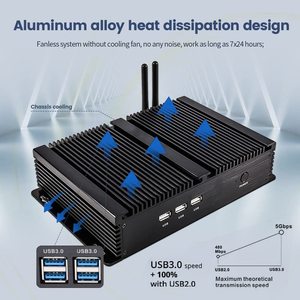 Partaker máy tính công nghiệp 8-13 Gen Core i3 i5 i7 VGA HD kép hiển thị Lan 2X Com DDR4 DDR5 RAM không quạt mini máy tính để bàn PC - Product Image 5