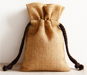 Promotional Reusable Fashion <b>Drawstring</b> Jute <b>Pouch</b> Bag with Customized Logo Jewelry Packing Eco-Friendly Small Size Gift Bag - Product Image 4