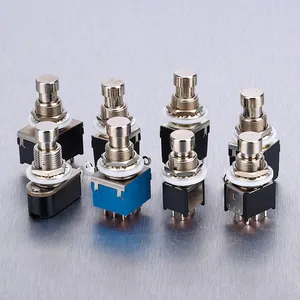 PBS-24-402-2.0 Made In China Hot Sale Locking Lug Switch Guitar Foot Switch 12.4 Mm 12Pin Terminal Guitar Pedal Switch