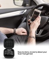 Escáner OBD2 BlueDriver, Herramienta de Diagnóstico OBDII, Estuche de Transporte Protector de Gamuza, Mini Estuche de Almacenamiento a Prueba de Golpes e Impermeable (Negro)