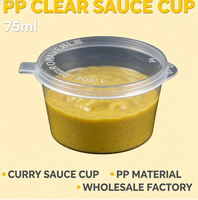 Contenants à sauce jetables en PP transparent de qualité alimentaire, mini-coupelles à trempette, emballage à emporter, fourniture directe du fabricant