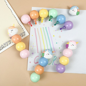 Marcadores Creativos <span class=keywords><strong>Unicornio</strong></span> Transfronterizos, 3 Colores, No Borrables, para Oficina y Escuela, Venta al por Mayor, Estilo Ins, Súper Lindos - Product Image 2