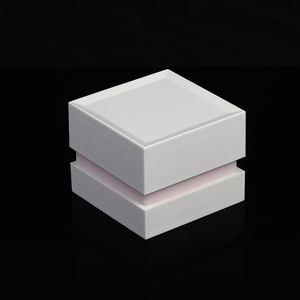 Luxury <b>White</b> Leather Paper Jewelry <b>Gift</b> <b>Box</b> for Ring Necklace Bangle Wedding and Valentine's Day Packaging - Product Image 4
