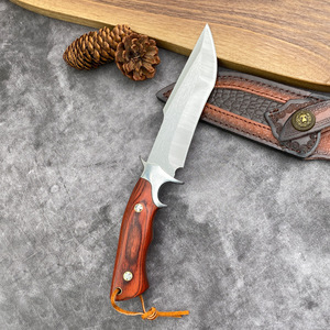 سكين مستقيم بصلابة عالية للتخييم في الهواء الطلق سكين التقشير المنزلية حالة جلدية سميكة ديي الصف OEM التخصيص - Product Image 2