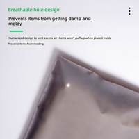Sacs d'emballage pour vêtements en plastique noir semi-transparent refermable avec fermeture éclair mate pour le rangement des vêtements et des t-shirts avec impression en gravure