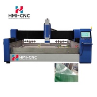 Centro de Mecanizado CNC Profesional de 3 Ejes HMI China con PLC y Motor para Cristal de Espejo Retrovisor