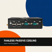 Computadora Industrial Integrada Sin Ventilador YCT, Doble LAN Gigabit para VGA, 2 COM, RS232, RS485, 9-36V DC, Automatización Industrial J4125