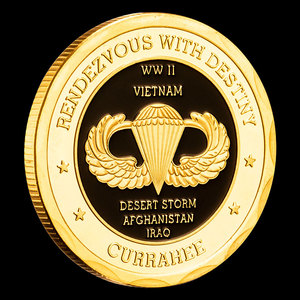 Pièce de monnaie de haute qualité de la 101e <span class=keywords><strong>Division</strong></span> Aéroportée, motif Aigles hurlants, pièce de défi souvenir pour cadeau ou décoration - Product Image 2