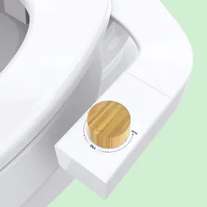 Bidet à double embout en bois à eau froide, Bidet Non électrique à main gauche