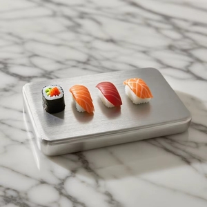 Plaque de congélation réutilisable en acier inoxydable économique pour sushis/bentos japonais - Longue durée, portable - Product Image 1