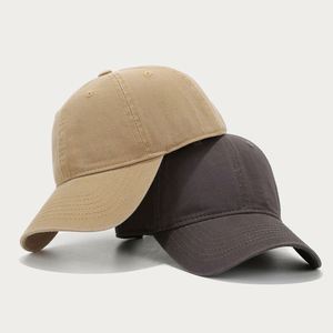 Cappello da sole artistico semplice con visiera larga, tinta unita, morbido, stile baseball, di alta qualità, effetto vintage slavato - Product Image 2