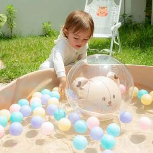 Pallone da Spiaggia Trasparente a Forma di Orsetto Personalizzato, Giocattolo per Bambini a Doppio Strato, Pallone Animale Cartoon <span class=keywords><strong>Ball</strong></span>-in-<span class=keywords><strong>Ball</strong></span> - Product Image 6
