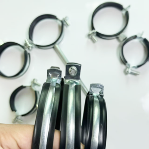 Morsetto a Bullone Metrico 16mm-315mm in Acciaio Zincato Resistente Supporto per Tubi a Sgancio Rapido Rivestito in Gomma Forma O Marca RK - Product Image 3