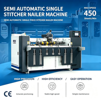 Machine à coudre semi-automatique pour cartons monobloc, agrafeuse à carton ondulé pour la formation de boîtes